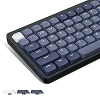 Low Profile Keycaps, PBT Keycaps 144 Keys Custom Keyboard Keycaps Full Set, Double Shot Keycaps for 60% 65% 75% 80% 100% Mechanical Keyboard, Grey