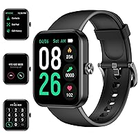 EURANS Smart Watch 42mm Bluetooth Calling (Answer/Make Call) HD Touch Screen IP68 Waterproof Fitness Tracker for Android and iOS Phones, Blood Oxygen & Heart Rate Monitor, Sleep Tracking for Men Women