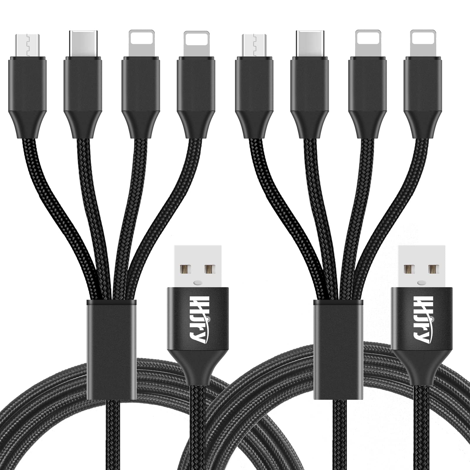 Mua 2Pack Multi Charging Cable LHJRY Multiple Charger Cord  4 in 1  Universal USB Charge Cord USB to Type-C/Micro USB Fast Charging Cord  Compatible Cell Phones and More trên Amazon Mỹ