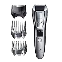 Multi-Groomer Men’s Trimmer for Beard, Hair and Body, 39 Trim Length Settings with 3 Attachments, Corded/Cordless Operation – ER-GB80-S (Silver)
