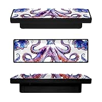 4-Pc,Rectangle Kitchen Cabinet Knobs Handles,Knobs for Dresser Drawers,Cabinet Door Knobs,Devilfish Anchor Coral Octopus