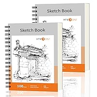 Sketch Book 8.5x11 - Spiral Sketchbook Pack of 2, SuFly 200 Sheets (68  lb/100gsm) Acid Free Sketch Pads for Drawing for Adults Spiral-Bound with