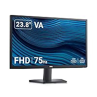 Dell Monitor, SE2422H, 23.8 Inch, LED LCD, VA, 12ms, 75Hz, 250cd/m², VGA, HDMI, AMD FreeSync, 3 Years DELL Exchange Service, Black