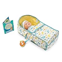 Melissa & Doug Mine to Love Bassinet Play Set Portable Carrier for Dolls with Crinkle Toy, Nursery Rhyme Book