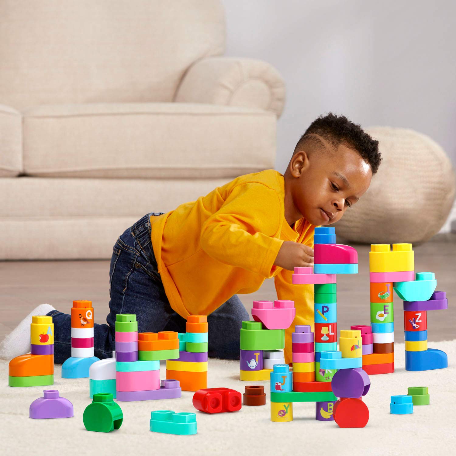 LeapFrog LeapBuilders 81-Piece Jumbo Blocks Box, Pink,24 months to 5 years