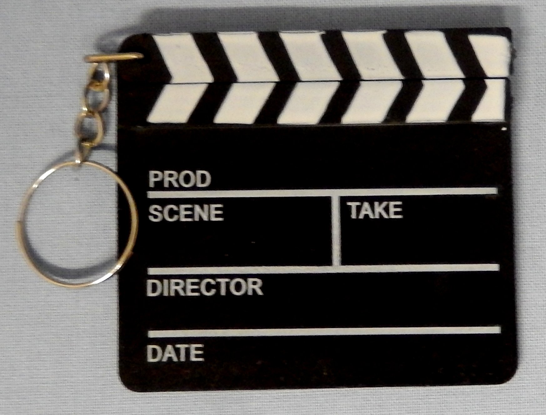 36 Pieces Plastic Hollywood Movie Themed Clapboard Key Chain Party Favor