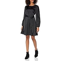 The Drop Women's @shopdandy Belted Silky Stretch Dress