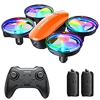 TOMZON A23 Mini Drone for Kids and Beginners, RC Toy Drone with Throw to Go, Easy to Learn, Auto-rotation, 3D Flips, Circle Fly, Headless Mode, 2 Batteries, Gift for Boys and Girls, Orange