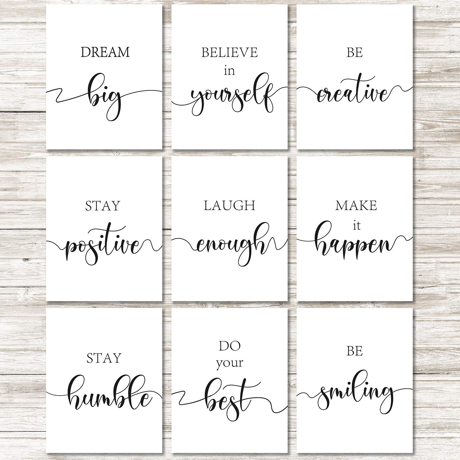 Mua 9 Pieces Inspirational Quote Wall Art Posters Motivational ...