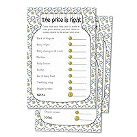 The Price is Right Baby Shower Game Ideas, 50 Cards Fun Baby Shower Game for Boys, Girls, Fun Party Activities Card for Couples Decorations Supplies.