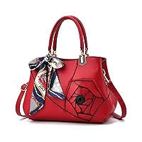 Tote Handbags for Women Fashion Ladies Purses PU Leather Satchel Shoulder Bags with Adjustable Strap