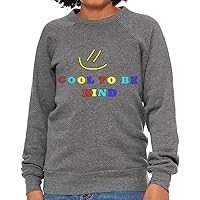 Cool to Be Kind Kids' Raglan Sweatshirt - Cute Sponge Fleece Sweatshirt - Word Print Sweatshirt