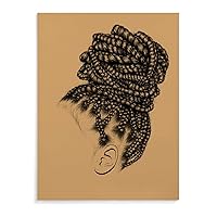 Hair Salon Poster African Women Braids Creative Hairstyle Haircut Beauty Painting Art Poster (2) Canvas Painting Posters And Prints Wall Art Pictures for Living Room Bedroom Decor 24x32inch(60x80cm)