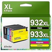 932XL 933XL Compatible Ink Cartridge Replacement for HP 932XL 933XL 932 933 Ink Cartridges use with Officejet 6100 6600 6700 7110 7510 7610 7612 7620 Printer,4 Pack