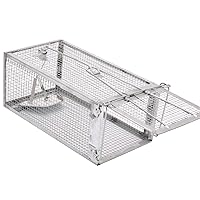 Kensizer Humane Rat Trap, Chipmunk Rodent Trap That Work for Indoor and Outdoor Small Animal - Mouse Voles Hamsters Live Cage Catch and Release 1-Pack