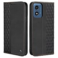 Wallet Case for Motorola Moto G Play 5G (2024) 6.5 inch - Moto G 5G 2024 Flip case, PU Leather Strong Magnetic Folio Phone Cover with Card Holder Slots, Black
