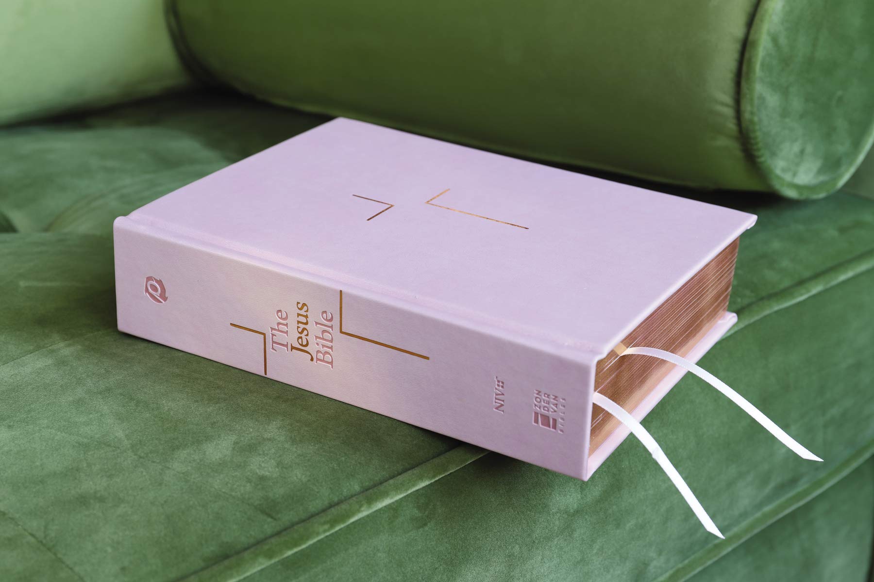The Jesus Bible, NIV Edition, Leathersoft over Board, Pink, Comfort Print