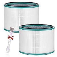 Air Purifier Filter Replacements for Dyson HP01, HP02, DP01 Desk Purifiers, HEPA Filter Compatible with Dyson Desk Purifier, Air Purifier Filter Replacement, Compare to Part # 968125-03, 2 Pack