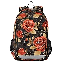 ALAZA Vintage Roses Backpack Bookbag Laptop Notebook Bag Casual Travel Daypack for Women Men Fits15.6 Laptop