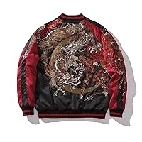 Heavy Industry Dragon Embroidery Autumn Baseball Uniform Jacket Embroidered Coat Youth Trendy Casual Coats Couples