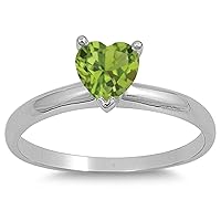 CHOOSE YOUR COLOR Sterling Silver Heart Ring