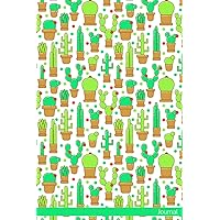 Journal: Cactus Notebook Journal For Teens and Adults | 120 Pages | Grey Lines | Glossy Cover | 6 x 9 In