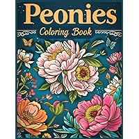 Peonies Coloring Book: Intricate Mandalas & Blooms Coloring Pages for Stress Relief and Relaxation