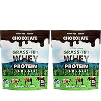 Opportuniteas Grass Fed Chocolate Whey Protein Isolate Powder - 20g Protein Powder Without Artificial Sweeteners, Hormone-Free Cows, Non GMO - 5lb