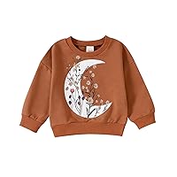 4t Tops for Girls Long Sleeve Cartoon Prints T Shirt Tops Pullover Clothes Summer Tops for Baby Girls