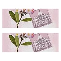 2 Pack Microfiber Gym Towels Sports Fitness Workout Reusable Sweat Towel to Keep Cooling for Yoga Running Cycling Swimming Pink Flowers Bloom
