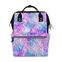 ColourLife Diaper Bag Backpack Galaxy Mermaid Scales Casual Daypack Multi-Functional Nappy Bags