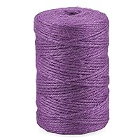 KINGLAKE 328 Feet Natural Jute Twine Best Arts Crafts Gift Twine Christmas Twine Durable Packing String,Purple