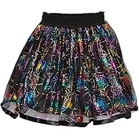 Black Rainbow Spiderweb Skirt Girl's