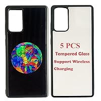 JUSTRY 5PCS Sublimation Blanks Phone Case Covers Compatible with Samsung Galaxy S20 Plus,Tempered Glass Easy to Sublimate DIY, 2 in 1 2D Soft Rubber TPU Heat Transfer Support Wireless Charging