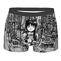 Manga Serial Experiments Lain Boxer Briefs Novelty Digital Printed Attractive Comfortable Wide Belt Underwear