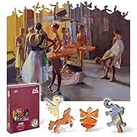 DAVICI - Wooden Puzzles for Adults, Behind The Scenes Ballet Wooden Jigsaw Puzzles Unique Shaped Pieces | Animal Shaped Puzzles, Wood Cut Puzzles Best Gift for Adults, Teens | 9.6x11.8 in | 240 pcs