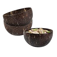 Restaurantware - Coco Casa 10.2 Ounce Coconut Bowl, 1 Reusable Handcrafted Bowl - Polished With Coconut Oil, For Warm And Cold Foods, Coconut Smoothie Bowl, Washable By Hand, For Smoothies