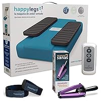 Pack Blue + Healthy Hands + Foot Straps with Remote Control That Stimulates Circulation of Legs and Hands. Perfect for Home Excercise Color Blue - Made in Spain