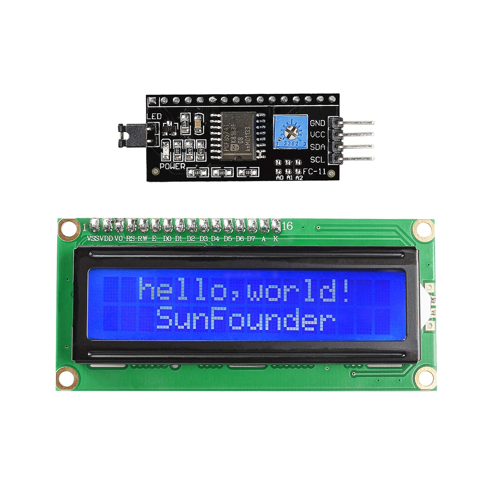 Mua Sunfounder Iic I2C Twi 1602 Serial Lcd Module Display Compatible With  Arduino R3 Mega 2560 16X2 Trên Amazon Mỹ Chính Hãng 2023 | Giaonhan247