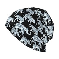 Fish Painting Print Knitted Beanie Cap Thin Slouchy Beanie Hat Unisex Skull Knit Hat Cap Casual Hat for Men Women