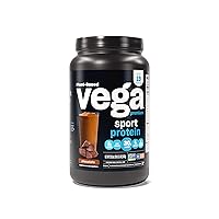 Vega Premium Sport Protein Chocolate Protein Powder, Vegan, Non GMO, Gluten Free Plant Based Protein Powder Drink Mix, NSF Certified for Sport, 29.5 oz