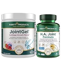 JointGel (Berry Flavor) + HA Joint Formula Bundle Bioactive Collagen Peptides + MSM - Supports Joint Function + Flexibility While Fortifying Joint Cartilage - Hyaluronic Acid +More