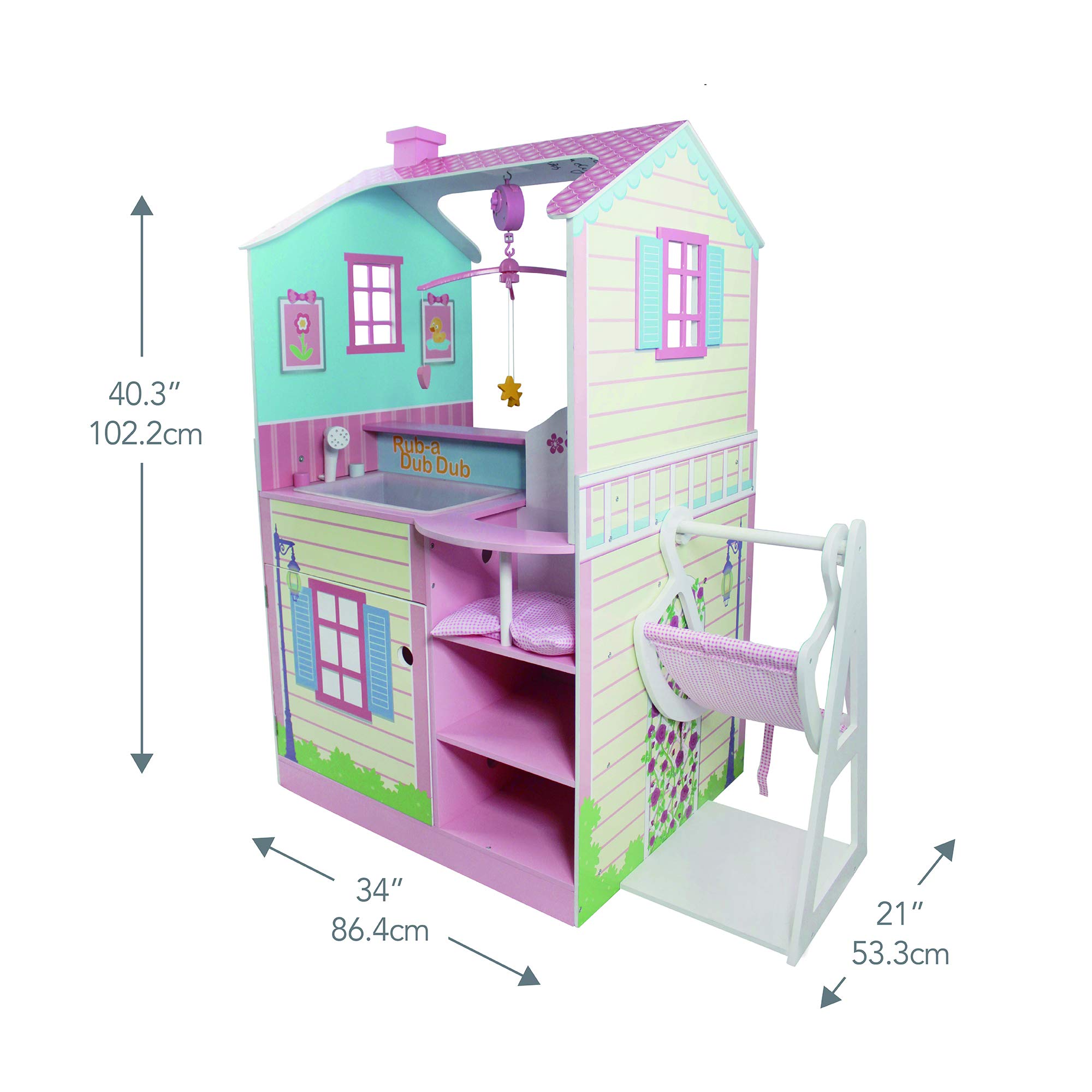 Teamson Kids Pink Baby Nursery Doll House