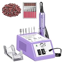 JIASHENG Professional Nail Drill, 20000rpm Electric Nail Drill Machine, Electric Nail File Drills for Acrylic Nails Gel Nails Manicure Pedicure Tools for Salon Use, Violet
