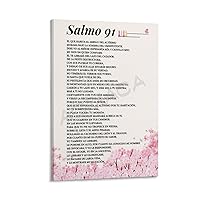 MOJDI Salmo 91 En Espanol Para Pared Poster Christianity in Spanish Poem Poster (1) Canvas Painting Posters And Prints Wall Art Pictures for Living Room Bedroom Decor 16x24inch(40x60cm) Frame-style