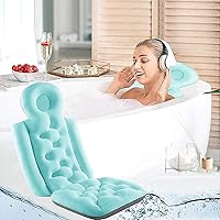 Bath Pillow Full Body,Filling Ergonomic Spa Bath Pillow,Soft Non-Slip Spa Bath Mattress,Fits All Bathtub, Spa Tub