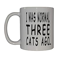 Funny Cat Coffee Mug Best I Was Normal Novelty Cup Great Gift Idea For Cat Kitten Owners