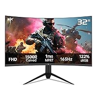 KTC 32 Inch FHD 1080p Curved Gaming Monitor - VA 1500R Curved Monitor, 165Hz 1ms MPRT, FreeSync & G-Sync, 122% sRGB, DP/HDMI, VESA, HDR10 for Gaming Home Office Business PC Monitor