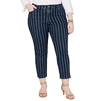 Style & Co. Womens Striped Ankle Slim Fit Jeans
