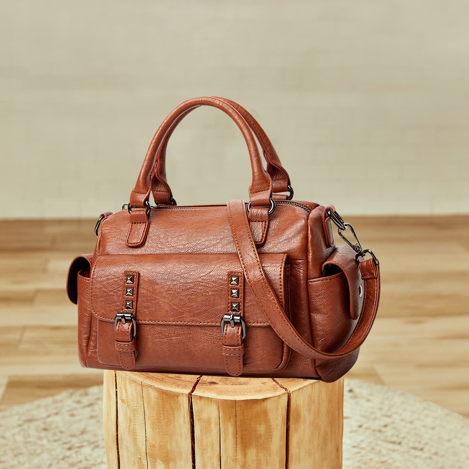 NICOLE & DORIS Multi Pockets Handbag Women Crossbody Bag Vintage